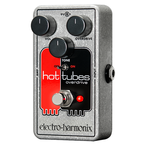 Electro-Harmonix Hot Tubes Nano overdrive pedal, gray with red label