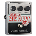 Electro-Harmonix Little Big Muff Pi fuzz pedal in silver with sustain, tone and volume knobs