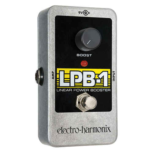 Electro-Harmonix LPB-1 Linear Power Booster pedal — silver die-cast enclosure