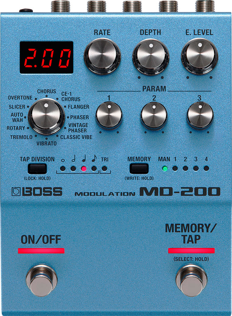Boss MD-200 modulation pedal — top view