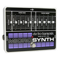 Electro-Harmonix Micro Synth analog synthesizer pedal — silver chassis with white slider panel