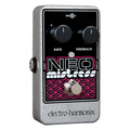 Electro-Harmonix Neo Mistress flanger pedal — silver enclosure angled view