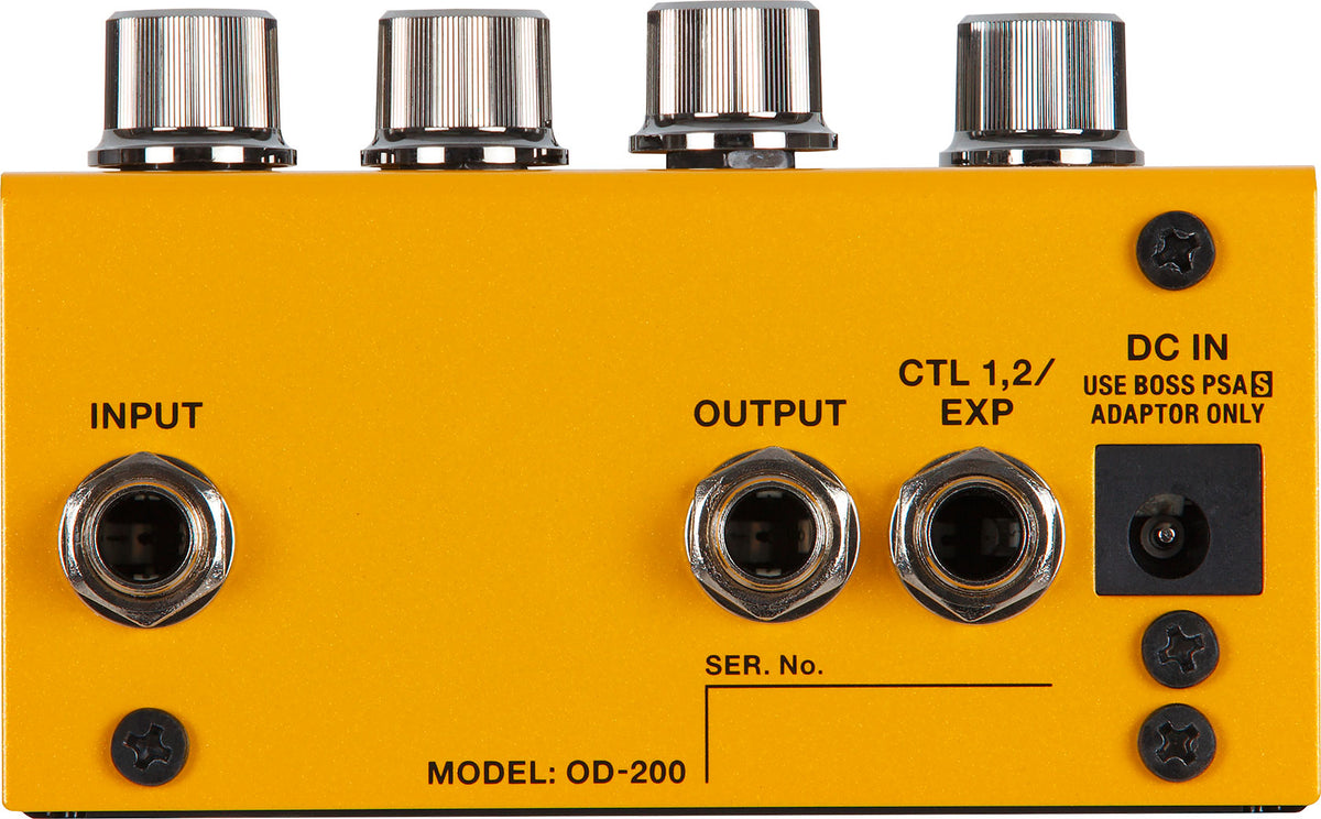 Boss OD-200 Hybrid Drive overdrive distortion pedal — rear panel