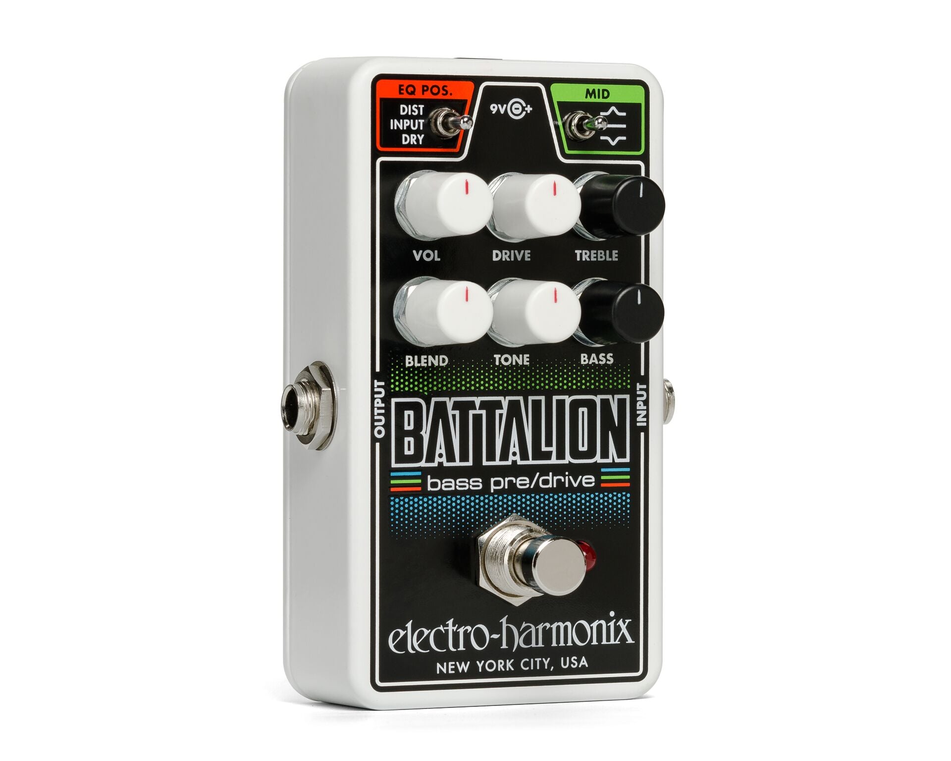 New Electro-Harmonix EHX Nano Battalion Bass Preamp DI Pedal w/ Power supply