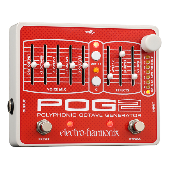 New Electro-Harmonix EHX POG 2 Polyphonic Octave Generator Effects Pedal