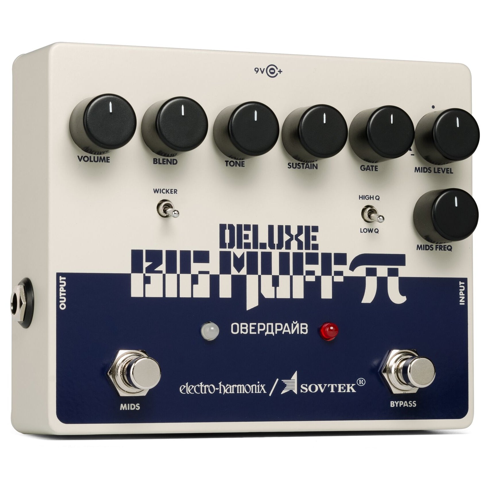 Electro-Harmonix Sovtek Deluxe Big Muff Pi fuzz pedal — control knobs