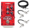 DigiTech Whammy Ricochet pitch shift pedal — red, front view with included cables