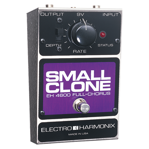 Electro-Harmonix Small Clone analog chorus pedal — black and silver enclosure