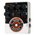 Electro-Harmonix Super Space Drum analog synth pedal — white and black enclosure angled view