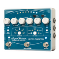 Electro-Harmonix Super Pulsar stereo tap tremolo pedal — blue enclosure, top view