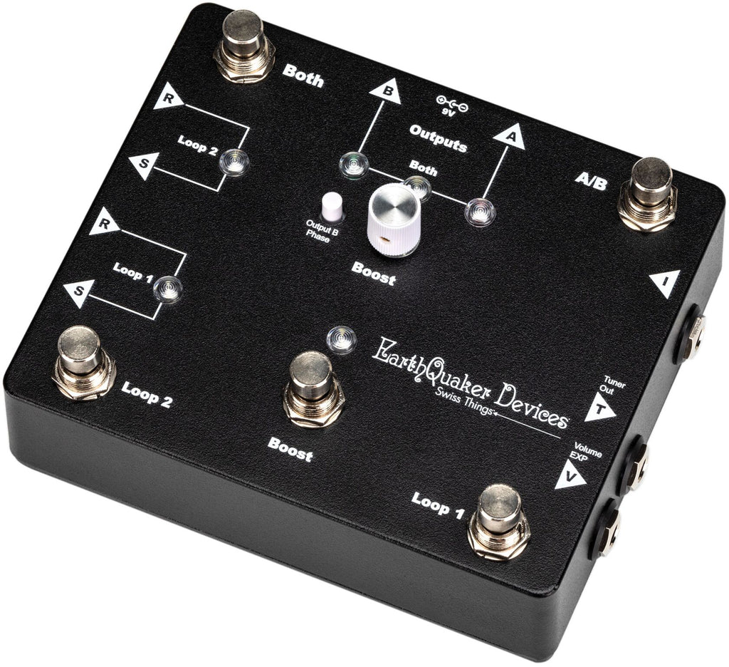 Earthquaker Devices Swiss Things effects pedal — angled view