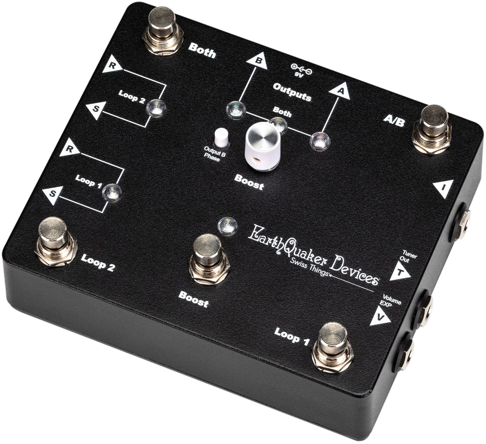 Earthquaker Devices Swiss Things effects pedal — angled view